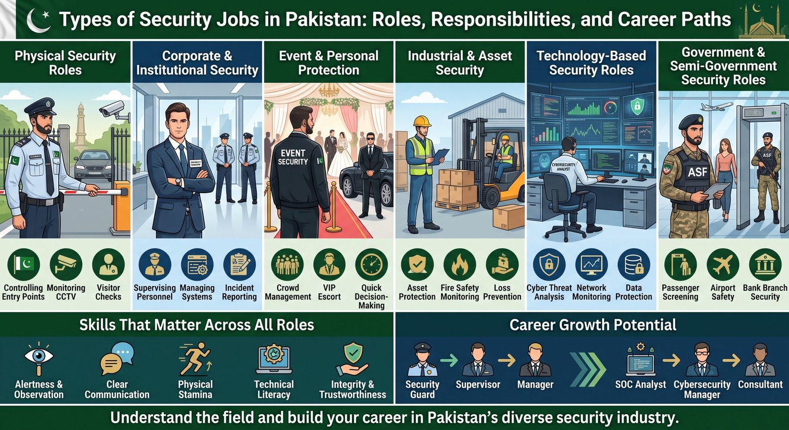 Types of Security Jobs in Pakistan: Roles, Responsibilities, and Career Paths